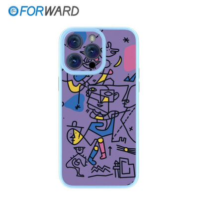 FORWARD Finished Phone Case For iPhone - Graffiti Design Series FW-KTY001 Ivy Blue